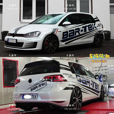 Autocollant Vinyle Volkswagen Golf 6 7 8 GTI - vue de face 2 - Becquet Voiture