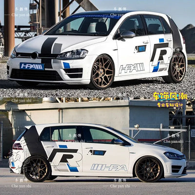 Autocollant Vinyle Volkswagen Golf 6 7 8 GTI - vue rapprochée 2 - Becquet Voiture