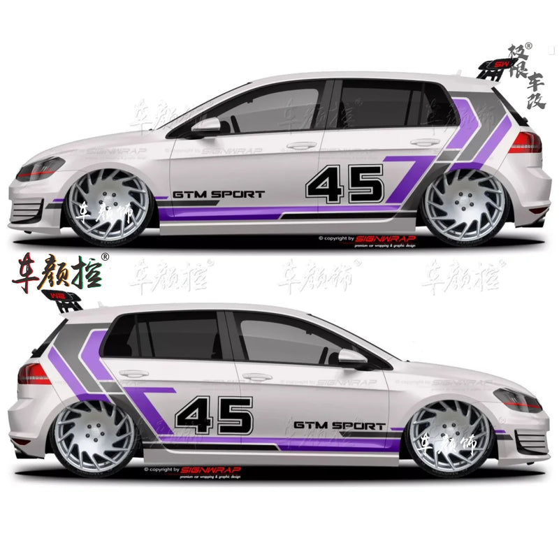 Autocollant Vinyle Volkswagen Golf 8 Polo GTI - détail du montage 2 - Becquet Voiture
