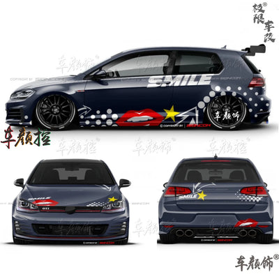 Autocollant Vinyle Volkswagen Golf 8 Polo GTI - installé sur véhicule - Becquet Voiture