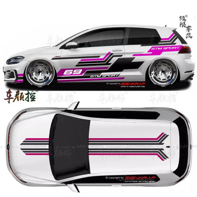 Autocollant Vinyle Volkswagen Golf 8 Polo GTI - packshot studio 2 - Becquet Voiture