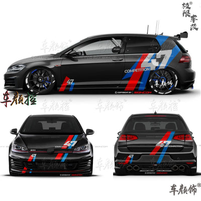 Autocollant Vinyle Volkswagen Golf 8 Polo GTI - packshot studio - Becquet Voiture