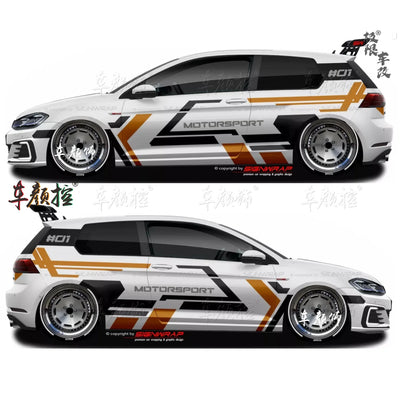 Autocollant Vinyle Volkswagen Golf 8 Polo GTI - vue arrière 2 - Becquet Voiture