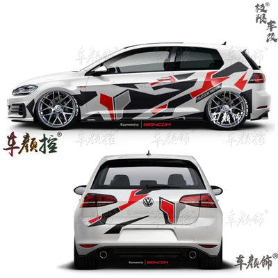 Autocollant Vinyle Volkswagen Golf 8 Polo GTI - vue arrière - Becquet Voiture