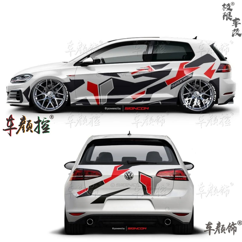 Autocollant Vinyle Volkswagen Golf 8 Polo GTI - vue arrière - Becquet Voiture