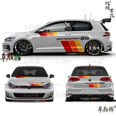 Autocollant Vinyle Volkswagen Golf 8 Polo GTI - vue de dessus 2 - Becquet Voiture
