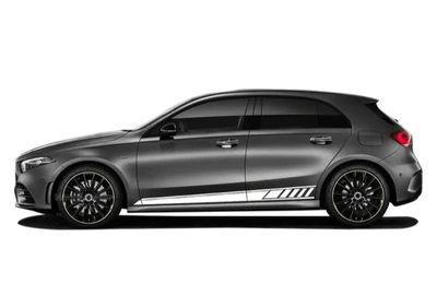 Autocollants AMG Edition One Mercedes Classe A W177 - vue de trois-quarts - Becquet Voiture