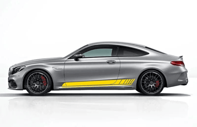 Autocollants AMG Edition One Mercedes Classe C W205 - vue de profil - Becquet Voiture