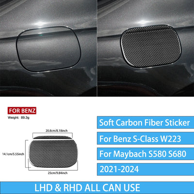 Autocollants Fibre de Carbone Mercedes Classe S W223 - détail du montage 5 - Becquet Voiture