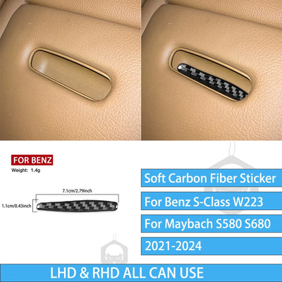 Autocollants Fibre de Carbone Mercedes Classe S W223 - détail du montage - Becquet Voiture