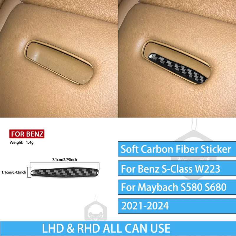 Autocollants Fibre de Carbone Mercedes Classe S W223 - détail du montage - Becquet Voiture