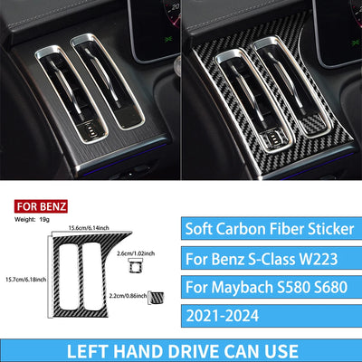 Autocollants Fibre de Carbone Mercedes Classe S W223 - installé sur véhicule 4 - Becquet Voiture