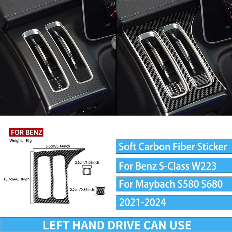 Autocollants Fibre de Carbone Mercedes Classe S W223 - installé sur véhicule 4 - Becquet Voiture