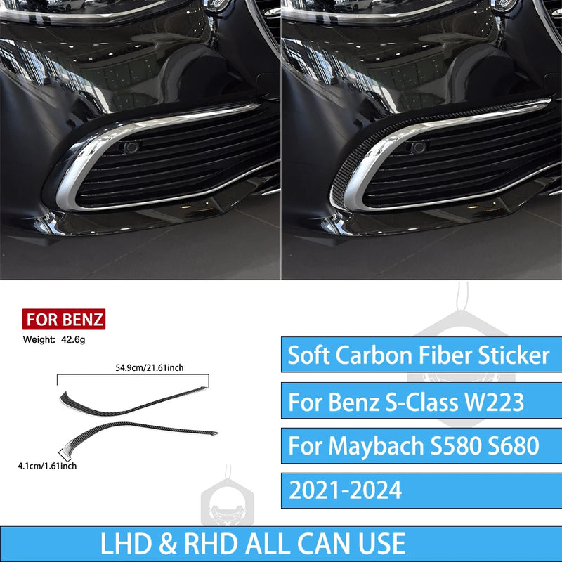 Autocollants Fibre de Carbone Mercedes Classe S W223 - packshot studio 4 - Becquet Voiture