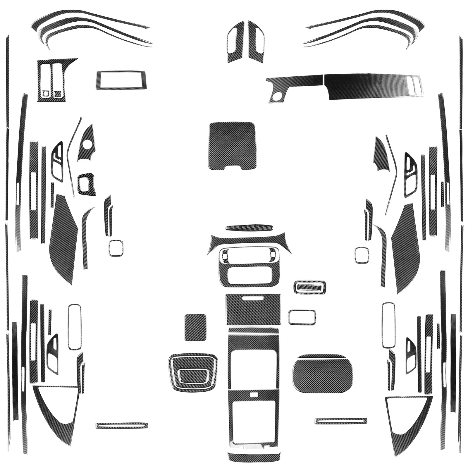 Autocollants Fibre de Carbone Mercedes Classe S W223 - vue de face - Becquet Voiture