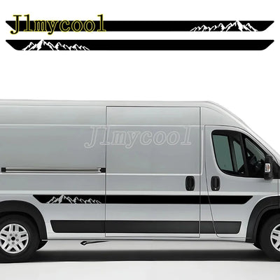 Autocollants Latéraux Fiat Ducato Camping-Car - vue de face - Becquet Voiture