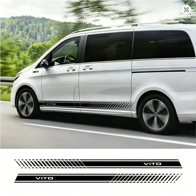 Autocollants Vinyle Mercedes Vito Classe V Viano - vue de face - Becquet Voiture