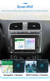 7-inch CarPlay Android Auto Car Stereo VW Passat - side view 2 - Becquet Voiture