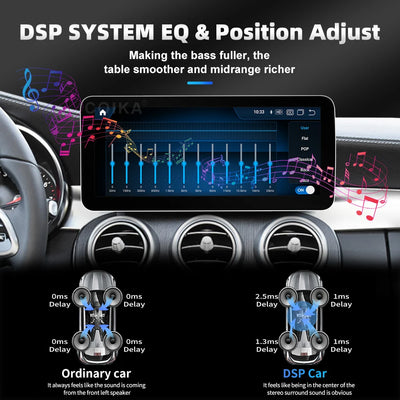 Autoradio Android 12.3'' Mercedes Classe A CLA GLA - en situation 2 - Becquet Voiture