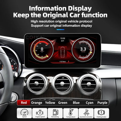 Autoradio Android 12.3'' Mercedes Classe A CLA GLA - installé sur véhicule - Becquet Voiture
