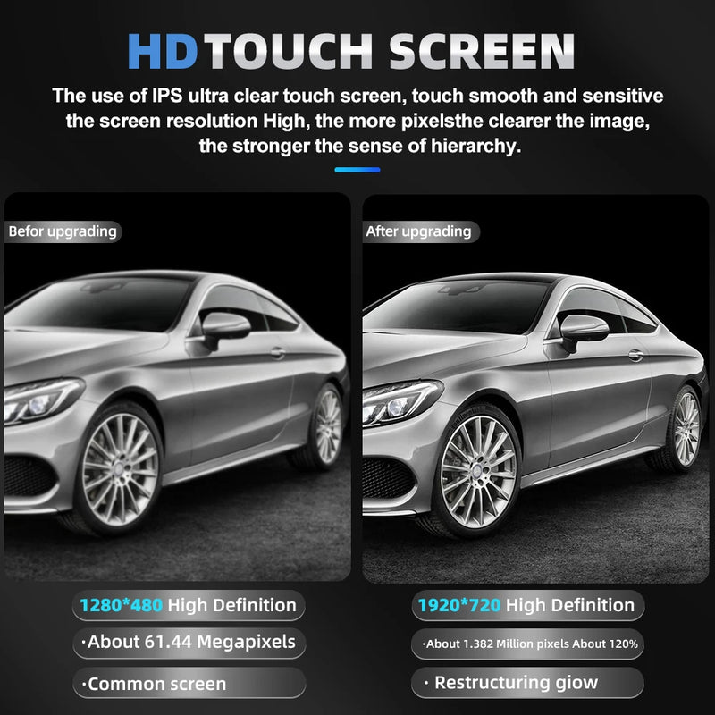 Android Head Unit 12.3'' Mercedes A-Class CLA GLA - studio packshot 2 - Becquet Voiture