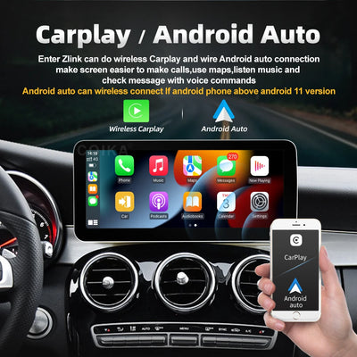 Autoradio Android 12.3'' Mercedes Classe A CLA GLA - vue arrière - Becquet Voiture