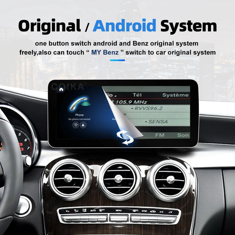 Android Head Unit 12.3'' Mercedes A-Class CLA GLA - side view 3 - Becquet Voiture