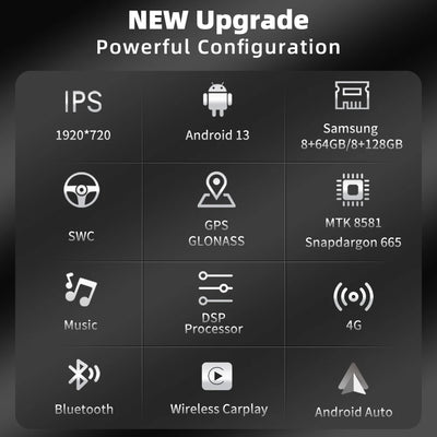 Autoradio Android 12.3'' Mercedes Classe A CLA GLA - vue de profil - Becquet Voiture