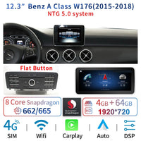 Android Head Unit 12.3'' Mercedes A-Class CLA GLA - close-up view 4 - Becquet Voiture