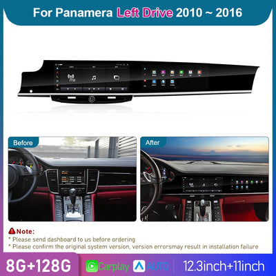 Autoradio Android Double Écran Porsche Panamera 970 - en situation 2 - Becquet Voiture