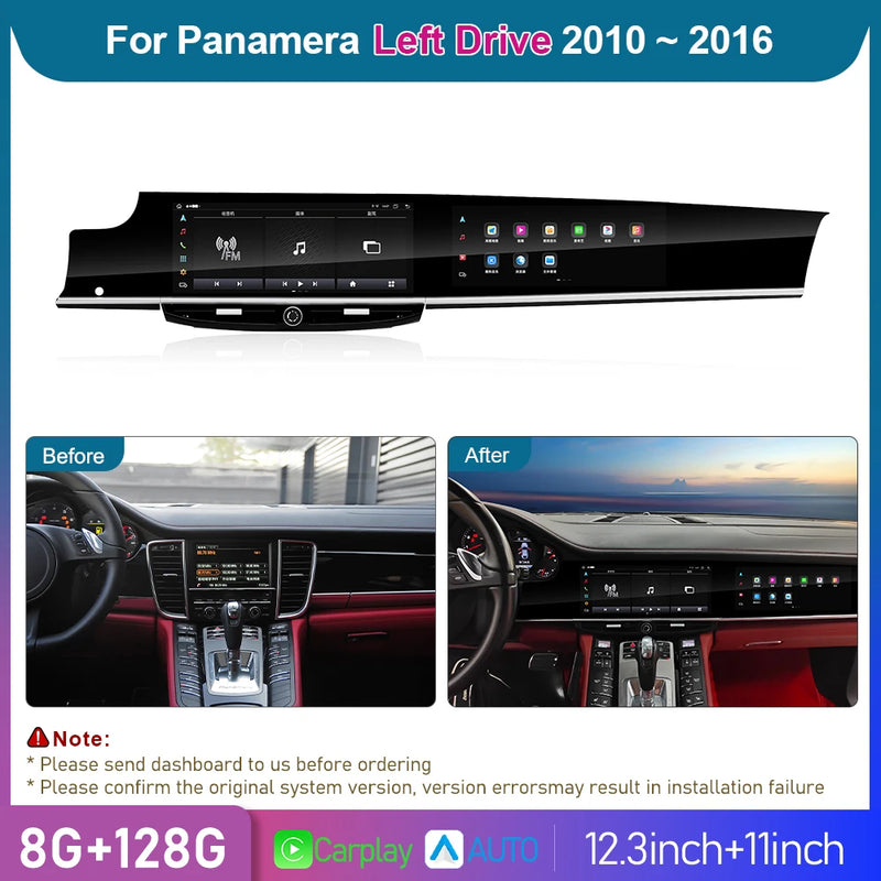 Android Dual-Screen Car Stereo for Porsche Panamera 970 - in use 2 - Becquet Voiture