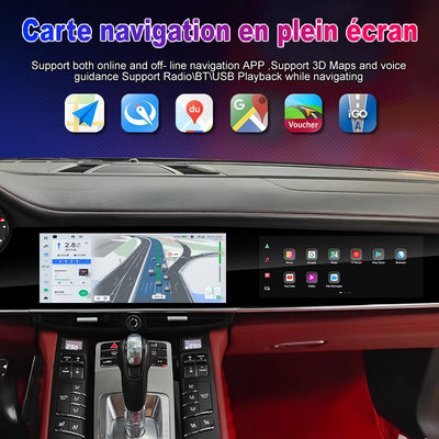 Autoradio Android Double Écran Porsche Panamera 970 - vue arrière - Becquet Voiture