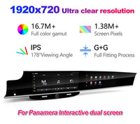 Android Dual-Screen Car Stereo for Porsche Panamera 970 - front view 2 - Becquet Voiture