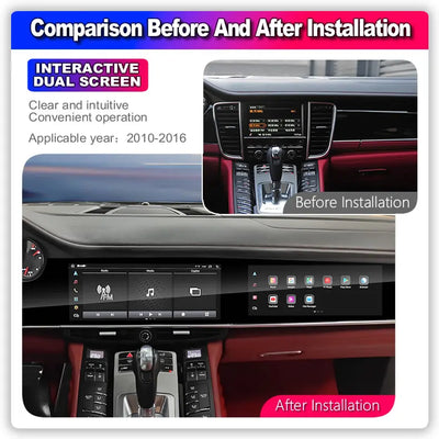 Autoradio Android Double Écran Porsche Panamera 970 - vue de profil 2 - Becquet Voiture