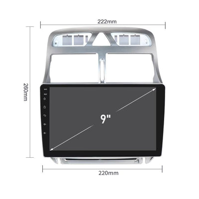 Autoradio Apple CarPlay Android Auto Peugeot 307 2001 2008 - vue arrière - Becquet Voiture