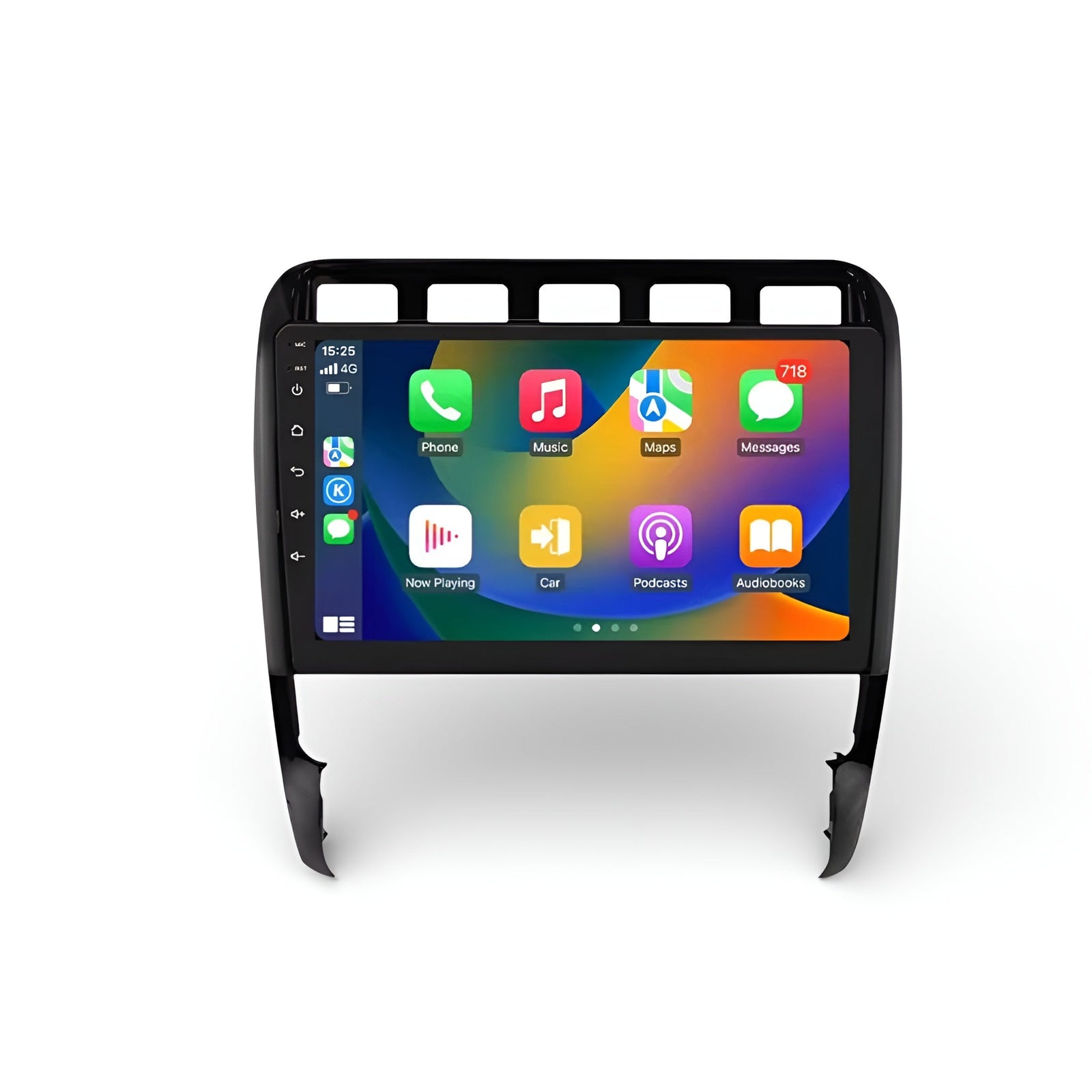 Autoradio Apple CarPlay Android Auto Porsche Cayenne 955 2002-2010 - vue de face - Becquet Voiture