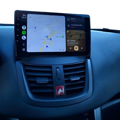 Autoradio Apple CarPlay Android Auto Sans Fil Peugeot 207 2006 2015 - vue de trois-quarts - Becquet Voiture