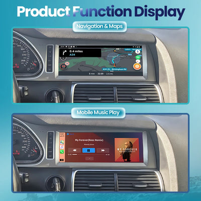 Autoradio Audi Q7 4L 2005-2015 CarPlay Android Auto - détail du montage - Becquet Voiture