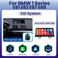 Autoradio BMW Série 1 E81 E82 E87 E88 CarPlay Écran 10,25 - en situation - Becquet Voiture