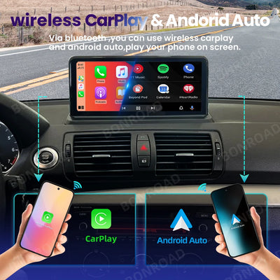 Autoradio BMW Série 1 E81 E82 E87 E88 CarPlay Écran 10,25 - vue de trois-quarts - Becquet Voiture