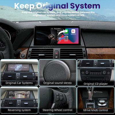 Autoradio BMW X5 E70 X6 E71 CarPlay Android Auto - packshot studio - Becquet Voiture
