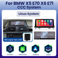 Autoradio BMW X5 E70 X6 E71 CarPlay Android Auto - vue rapprochée - Becquet Voiture