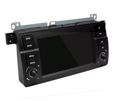 Autoradio CarPlay Android Auto 7 pouces BMW E46 1998-2005 - vue de profil - Becquet Voiture