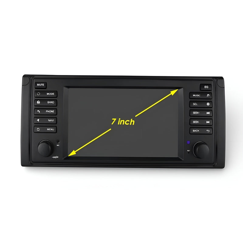 Autoradio CarPlay Android Auto 7 pouces BMW Série 7 E38 1994-2001 - installé sur véhicule - Becquet Voiture