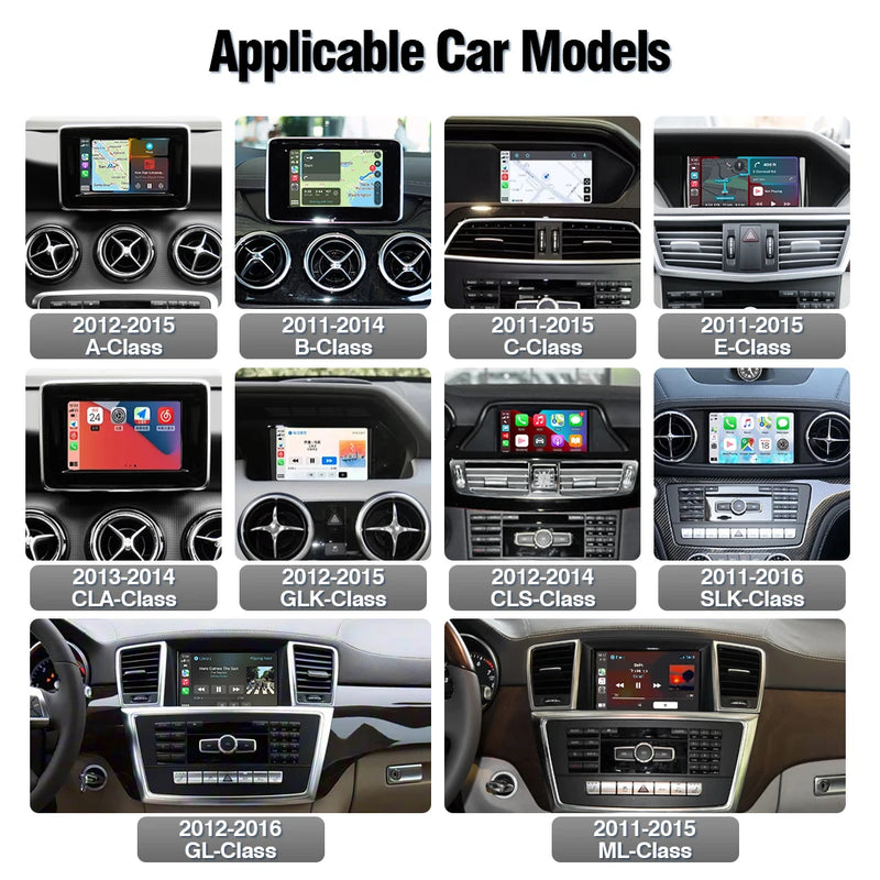 Autoradio CarPlay Android Auto Mercedes NTG4.5 GPS - vue de profil - Becquet Voiture