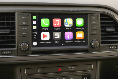Autoradio CarPlay Android Auto Seat Leon 5F 2012-2020 - vue de face - Becquet Voiture