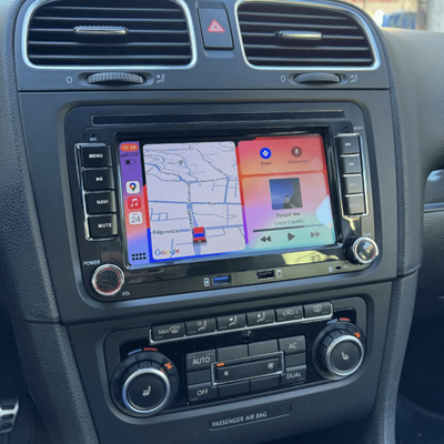 Autoradio CarPlay Android Auto VW Golf 5 - vue de profil - Becquet Voiture