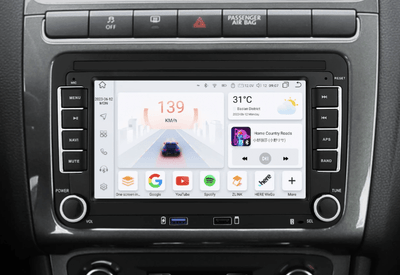 Autoradio CarPlay Android Auto VW Tiguan - vue de trois-quarts - Becquet Voiture
