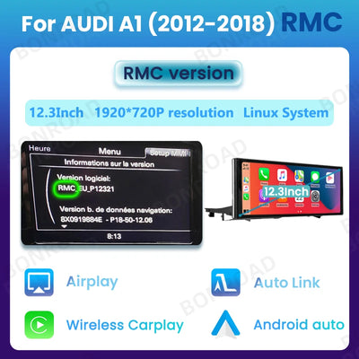 Autoradio CarPlay Audi A1 - vue rapprochée - Becquet Voiture