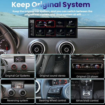 Autoradio CarPlay Audi A3 8V 2012-2020 - installé sur véhicule - Becquet Voiture
